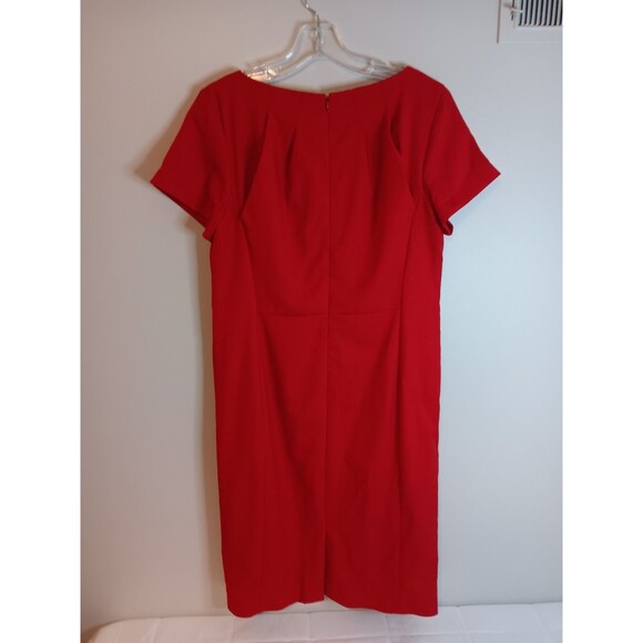 Vintage Pendleton Virgin Wool Sheath Dress Sz 12 Red Fully Lined. - Picture 2 of 5